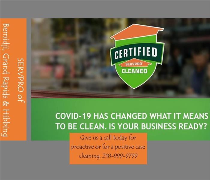 Certified: SERVPRO Cleaned sign